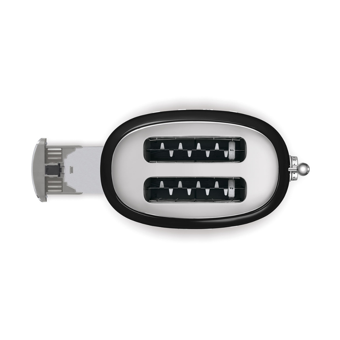 2-Schlitz-Toaster, kompakt schwarz - SMEG