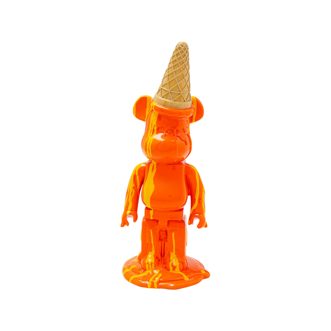 Deko Figur Gelato Bear Orange 40cm-KARE