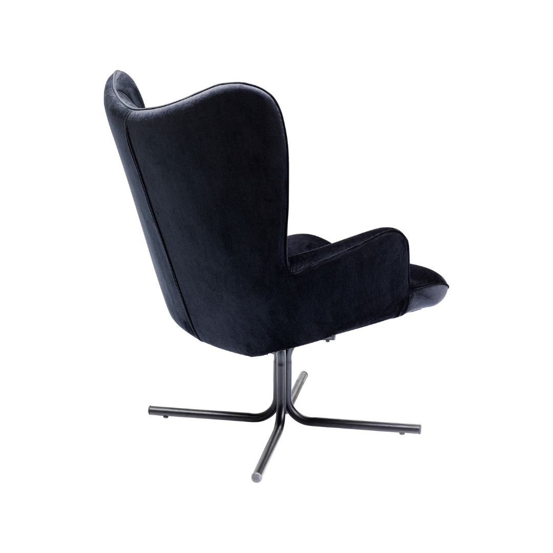 Drehsessel Oscar Velvet Schwarz - KARE