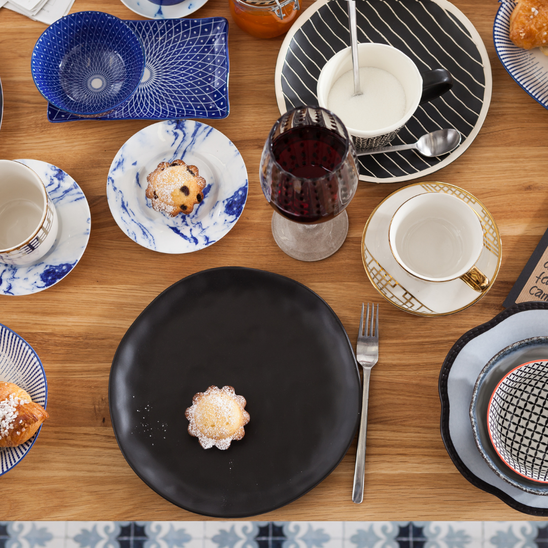 Teller Organic Black Ø20cm-KARE