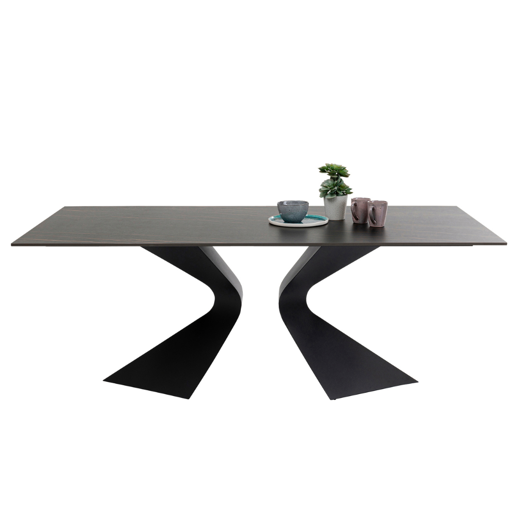 Tisch Gloria Schwarz Keramik Schwarz 200 x 100cm - KARE