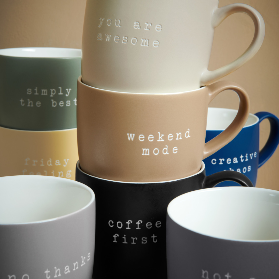 ASA Hey! Henkelbecher- coffee first