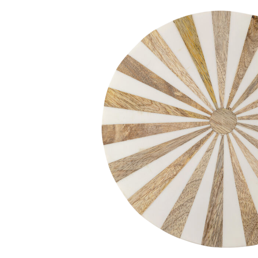 Beistelltisch Domero Cirque Gold Weiß Ø25cm-KARE