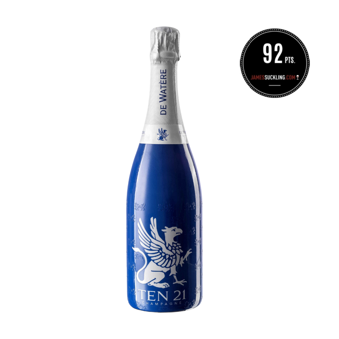 DE WATÈRE Champagne Probierset 4 x 0,75 l / 2 x Special Edition inkl. 2 Glasstrohalme