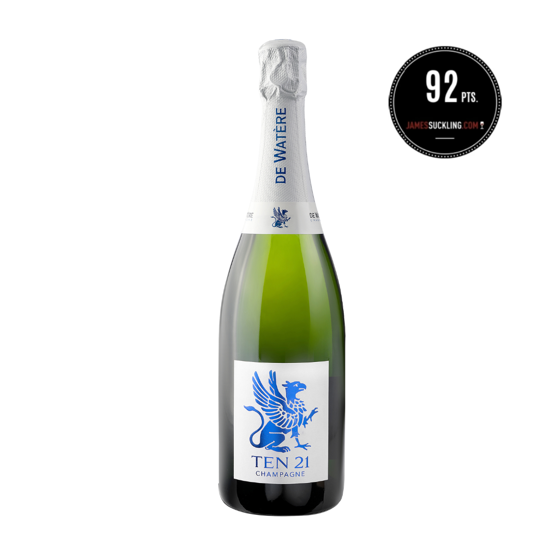 DE WATÈRE Champagne Probierset 4 x 0,75 l / 2 x Special Edition inkl. 2 Glasstrohalme