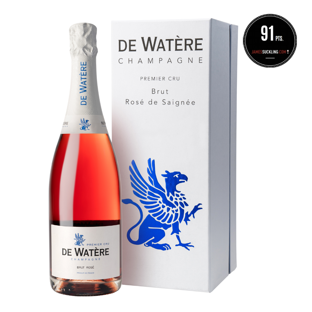 DE WATÈRE Champagne Prestige Brut Rosé de Saignée 6 Stück