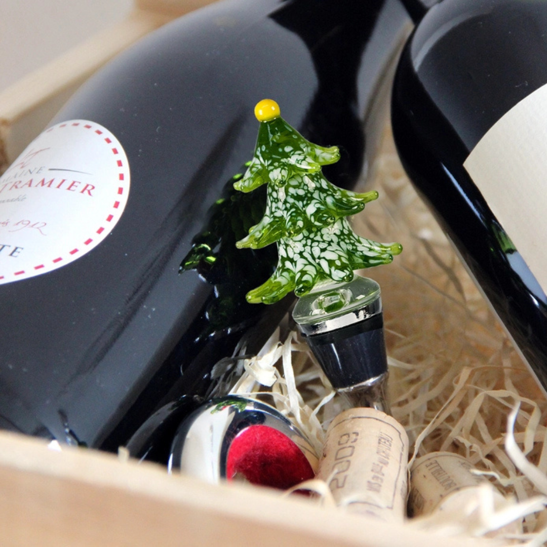 Flaschenverschluss Tannenbaum grün für Champagner, Wein