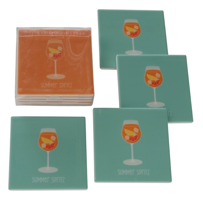 Untersetzer Summer Spritz, 4 tlg.,