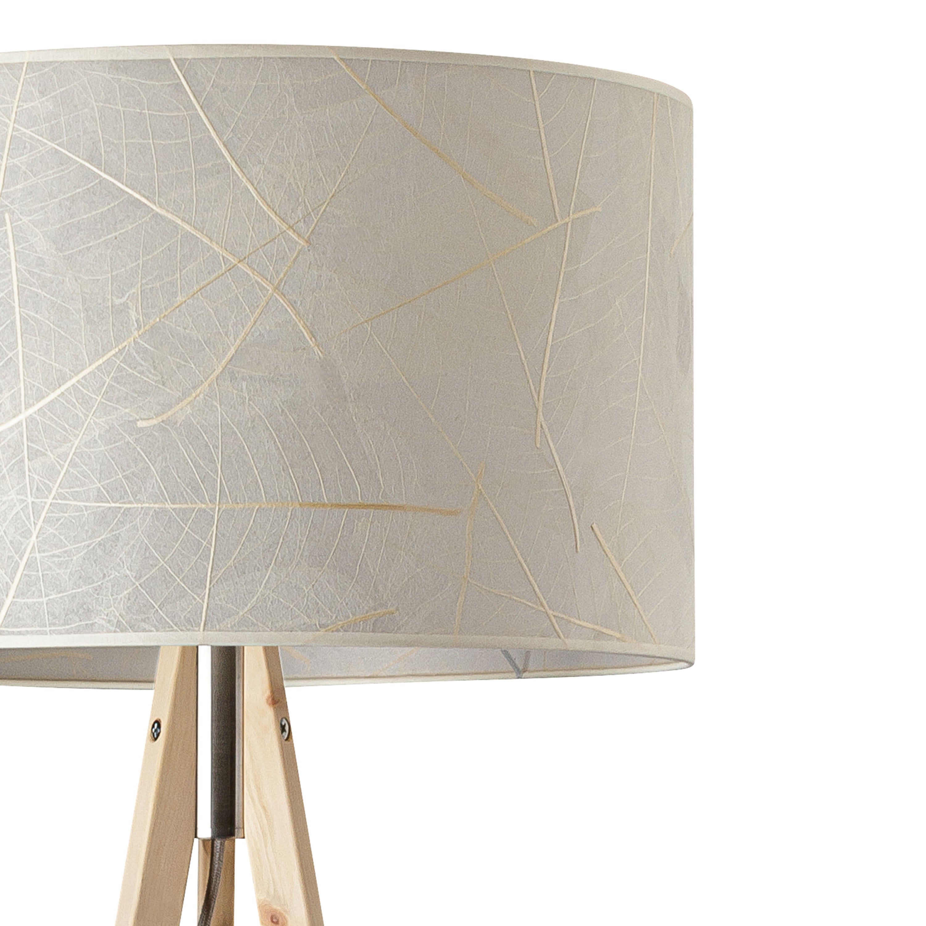 Stehlampe Ligno Blätter - Fuß Zirbe - Dreibeinstehleuchte - LeuchtNatur