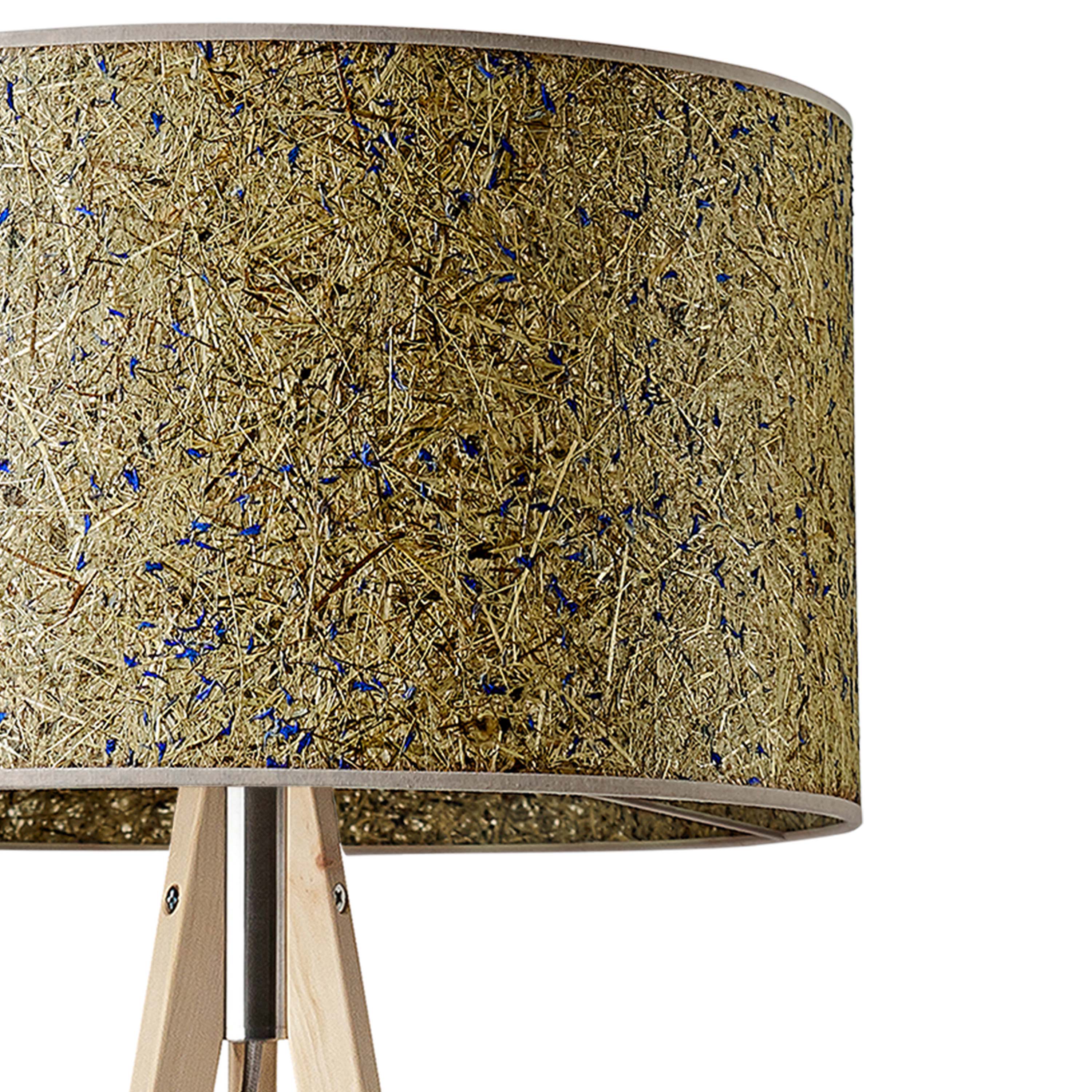 Stehlampe Ligno Kornblume - Fuß Zirbe - Drebeinstehleuchte - LeuchtNatur