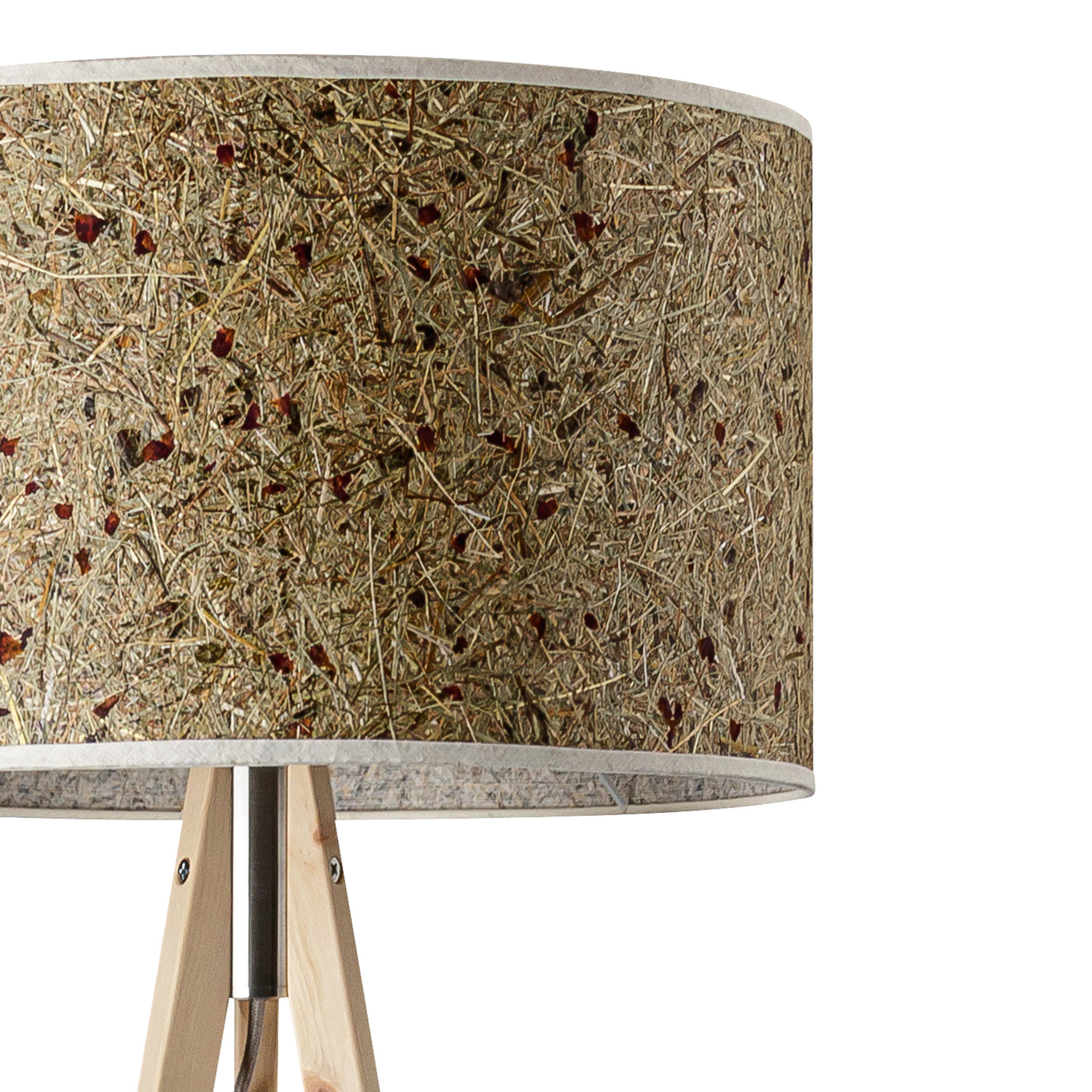 Stehlampe Ligno Rosenblüte - Fuß Zirbe - Drebeinstehleuchte - LeuchtNatur