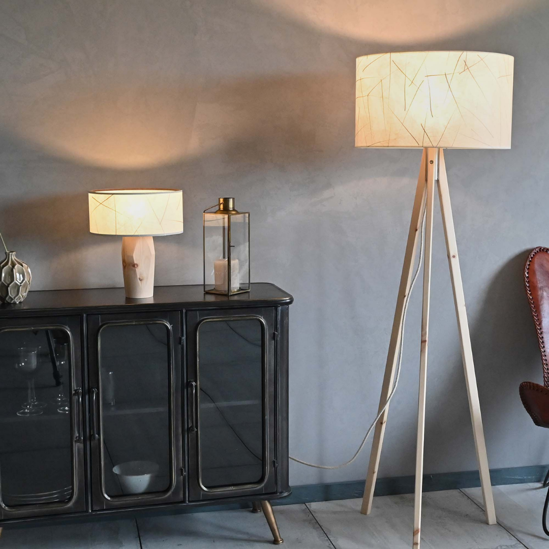 Nachttischlampe Pura Blättern Zirbe - Leuchtnatur