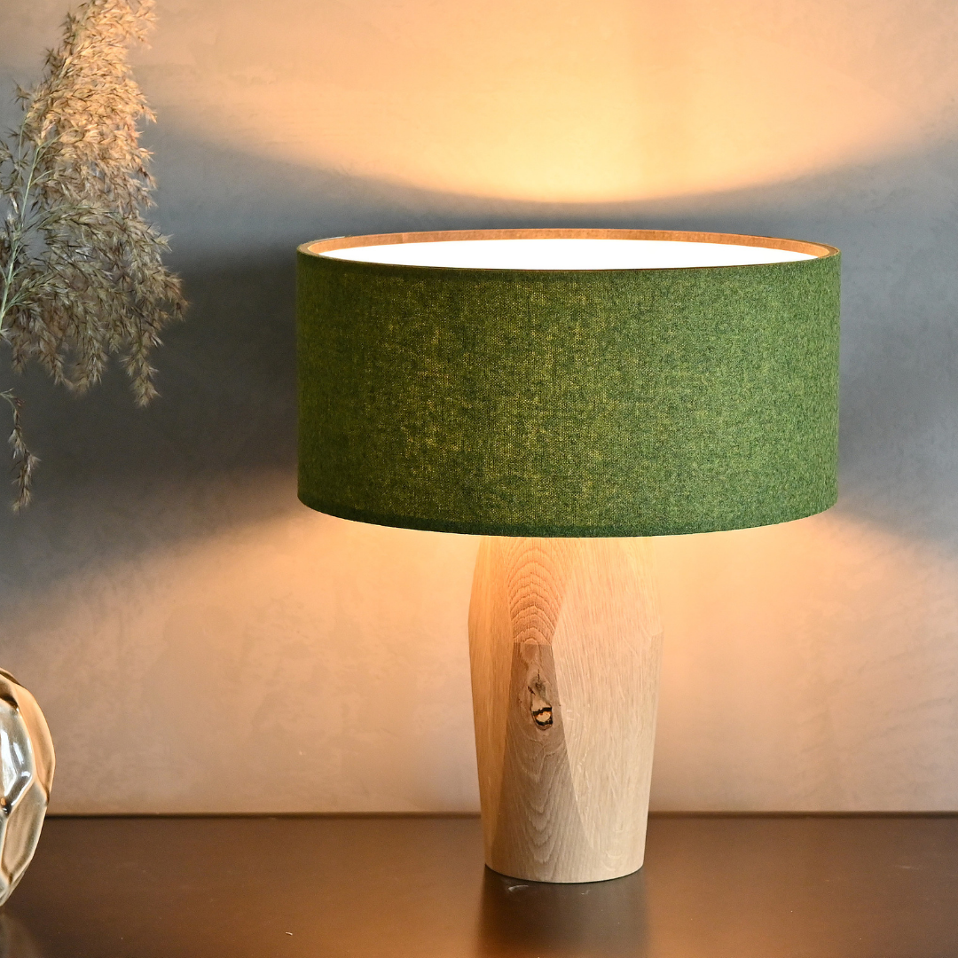 Nachttischlampe Pura Grün Zirbe - Leuchtnatur