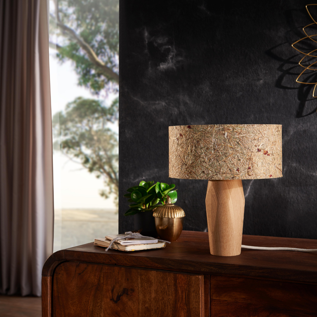 Nachttischlampe Pura Rosenblüte Eiche - Leuchtnatur