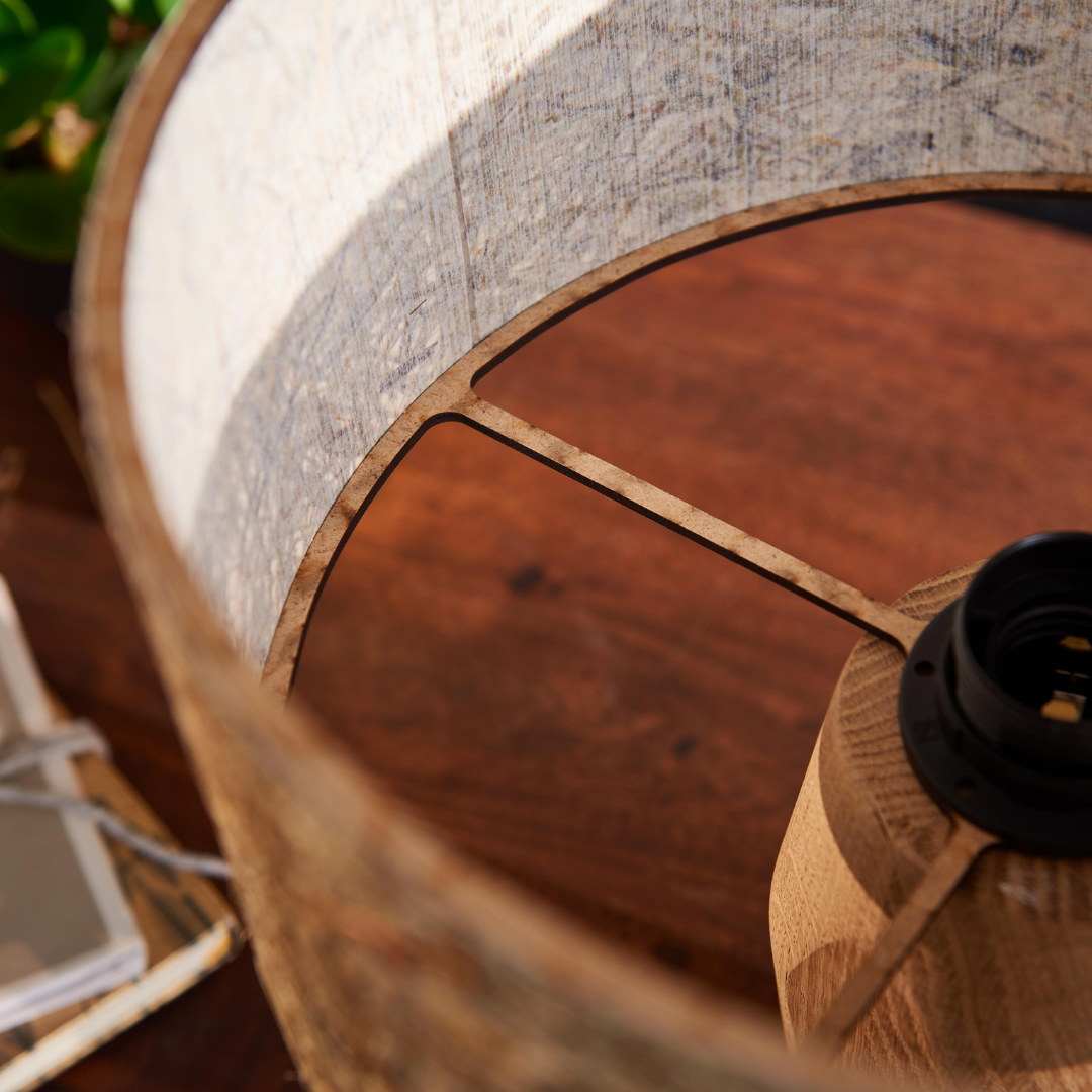 Nachttischlampe Pura Kornblume Zirbe - Leuchtnatur