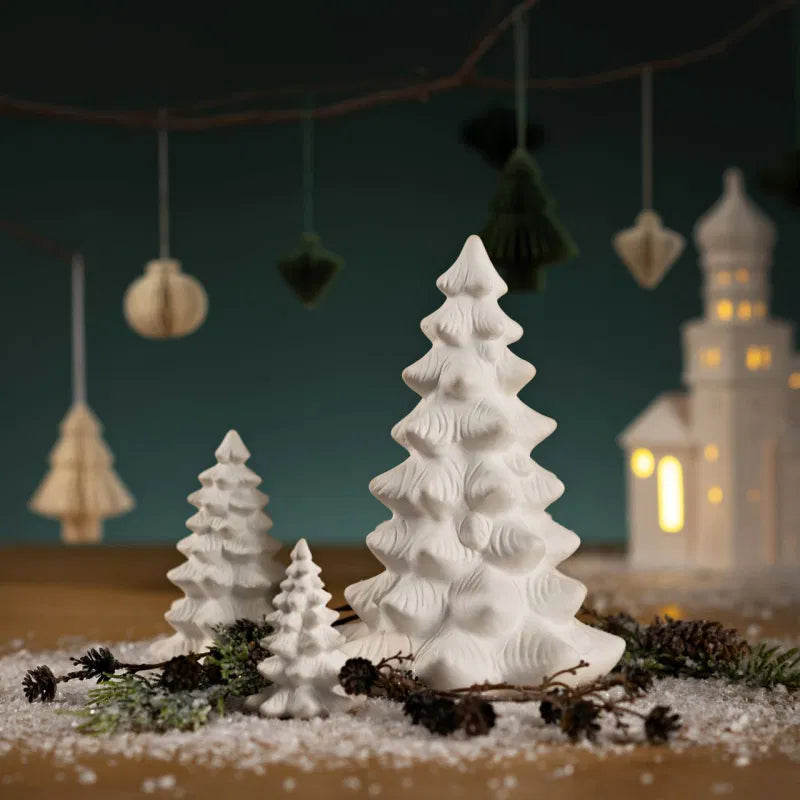 Tannenbaum aus Porzellan weiß