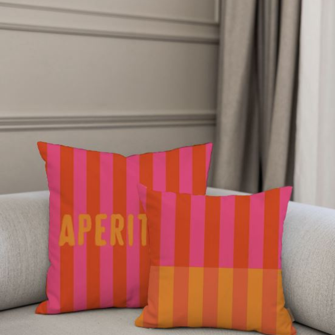 Kissen Aperitivo Pink Rot Orange - textilwerk