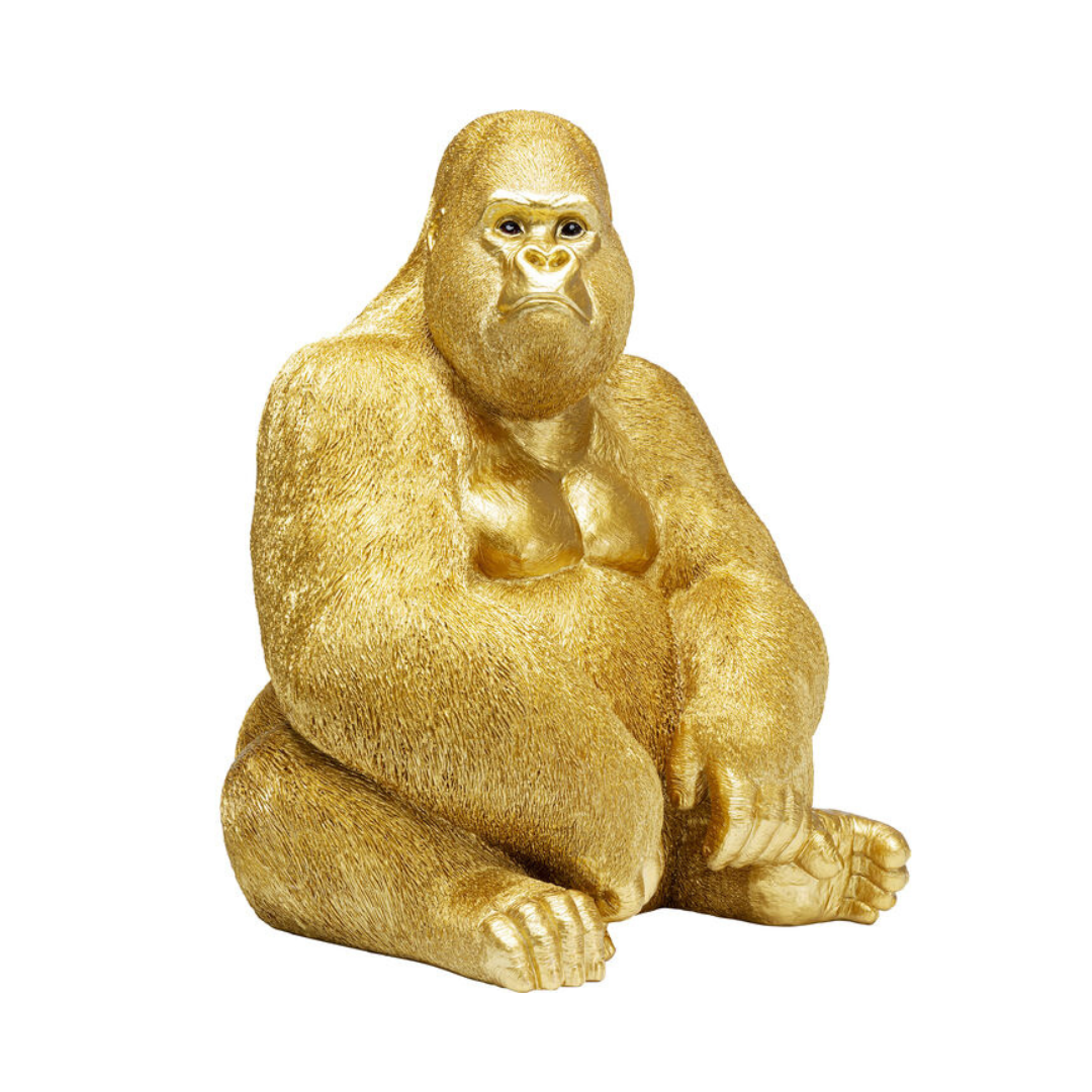 Deko Figur Monkey Gorilla Side XL Gold 76cm-KARE