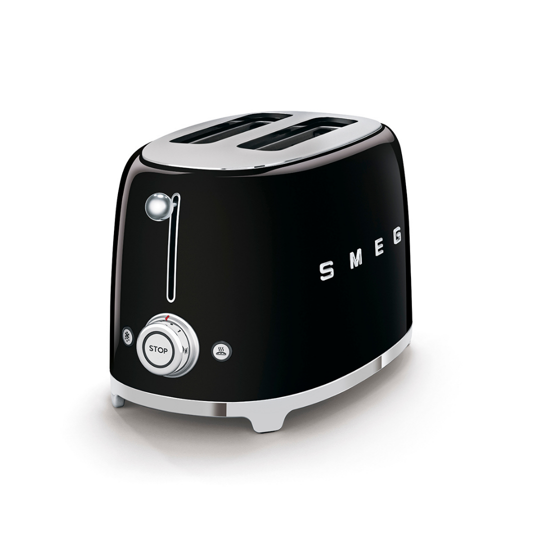 2-Schlitz-Toaster, kompakt schwarz - SMEG