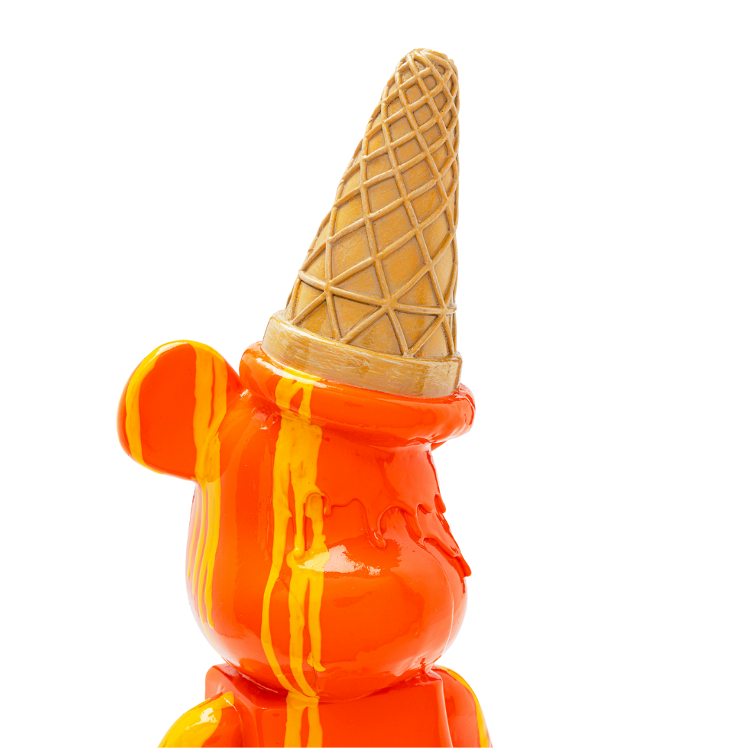 Deko Figur Gelato Bear Orange 40cm-KARE