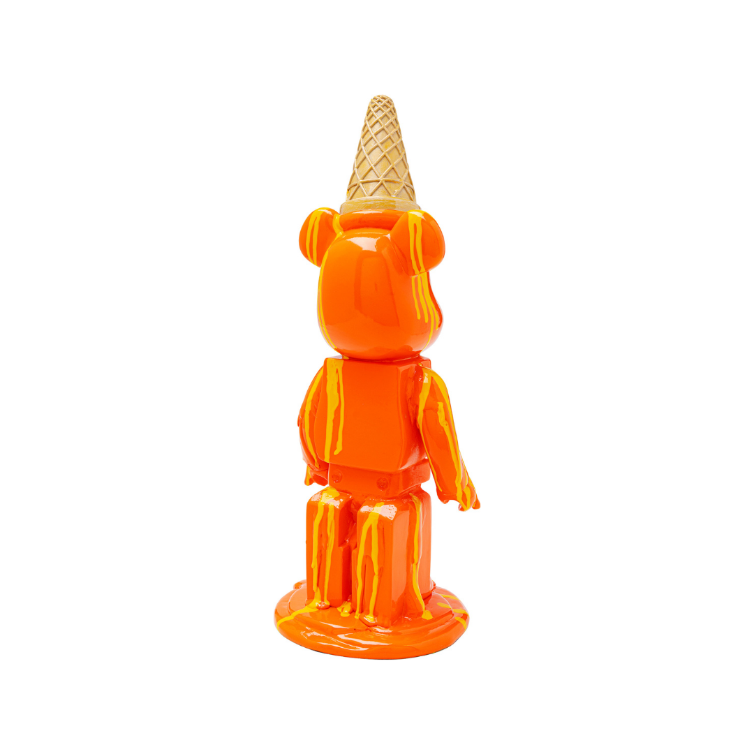 Deko Figur Gelato Bear Orange 40cm-KARE