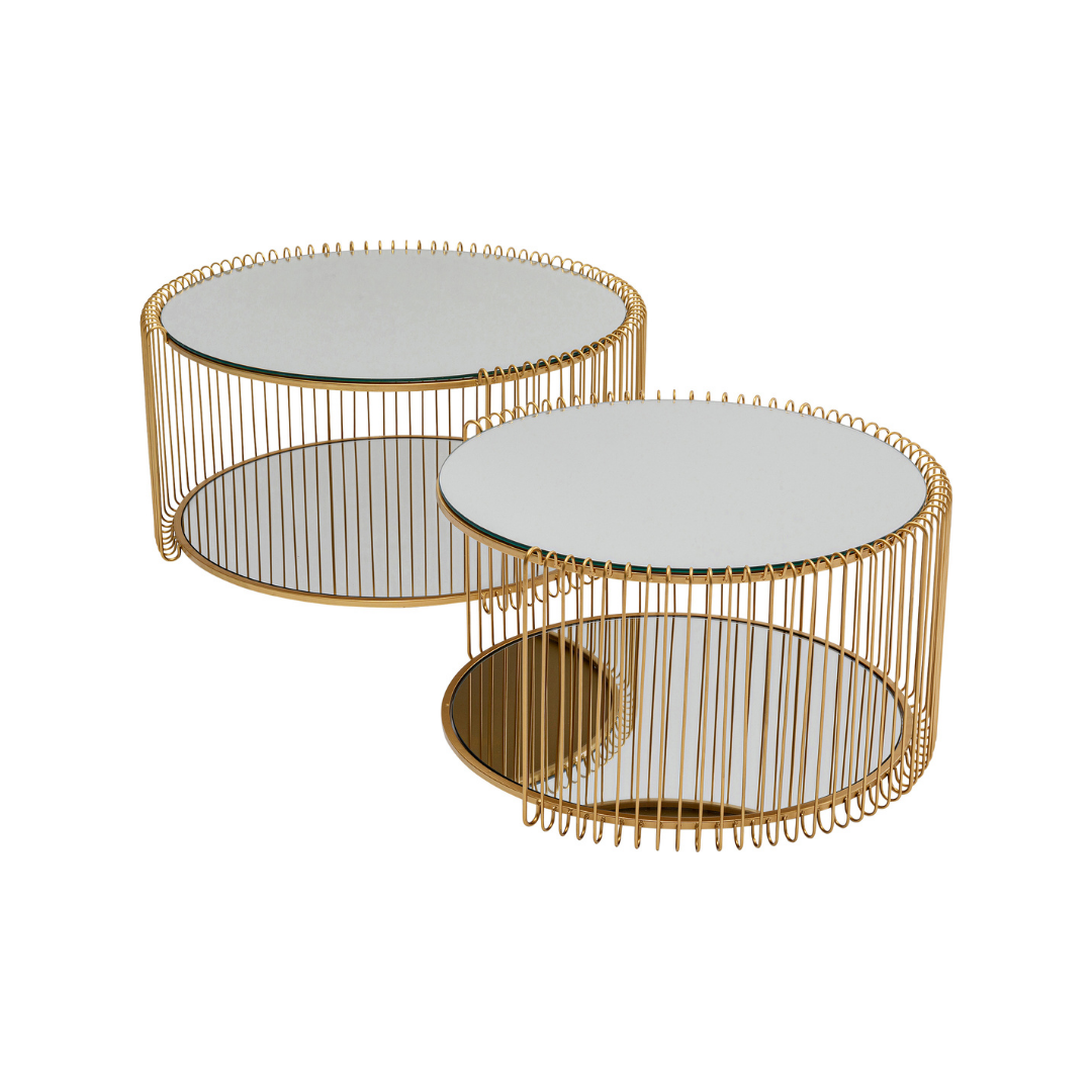 Couchtisch Wire Double Brass (2/Set)-KARE