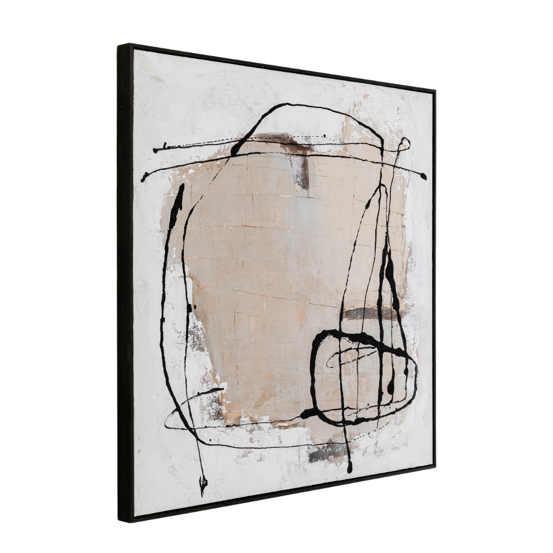 Gerahmtes Bild Dust Grau 100x100cm-KARE