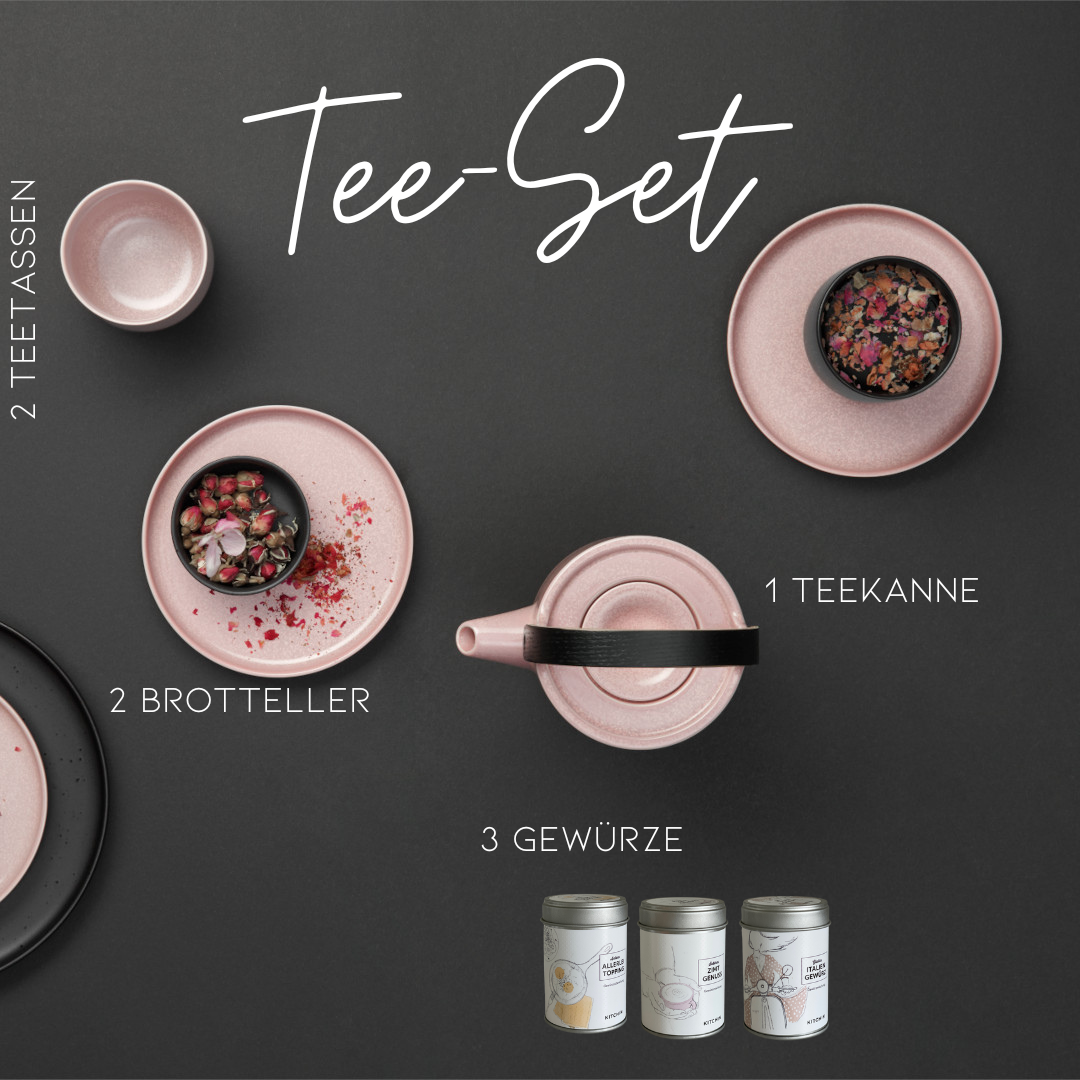 Tee-Set ASA Hanami + ARTISAN 1,5 L Liebesapfelrot - Geschenkset