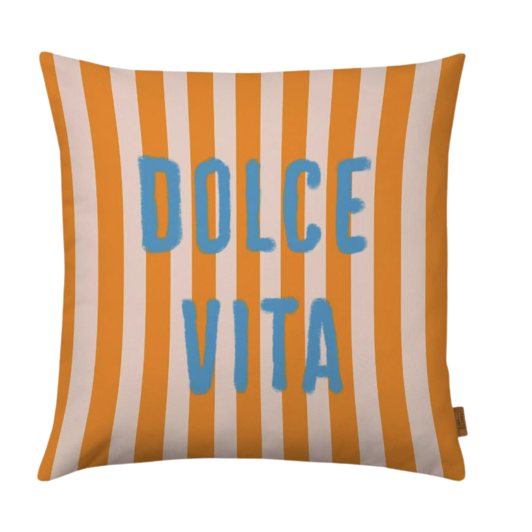 Kissen Dolce Vita Auf Orange - textilwerk