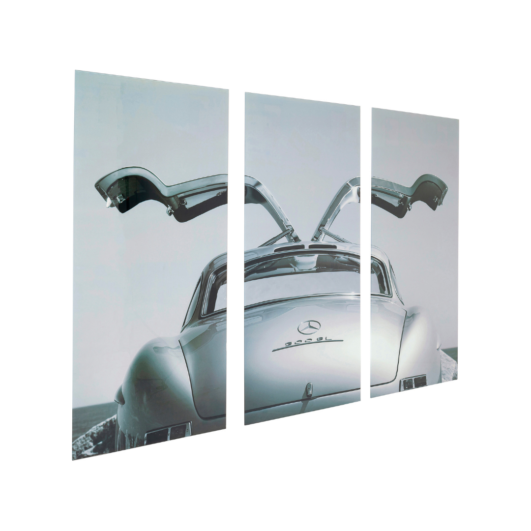 Bild Glas Triptychon Oldtimer Back 240-KARE