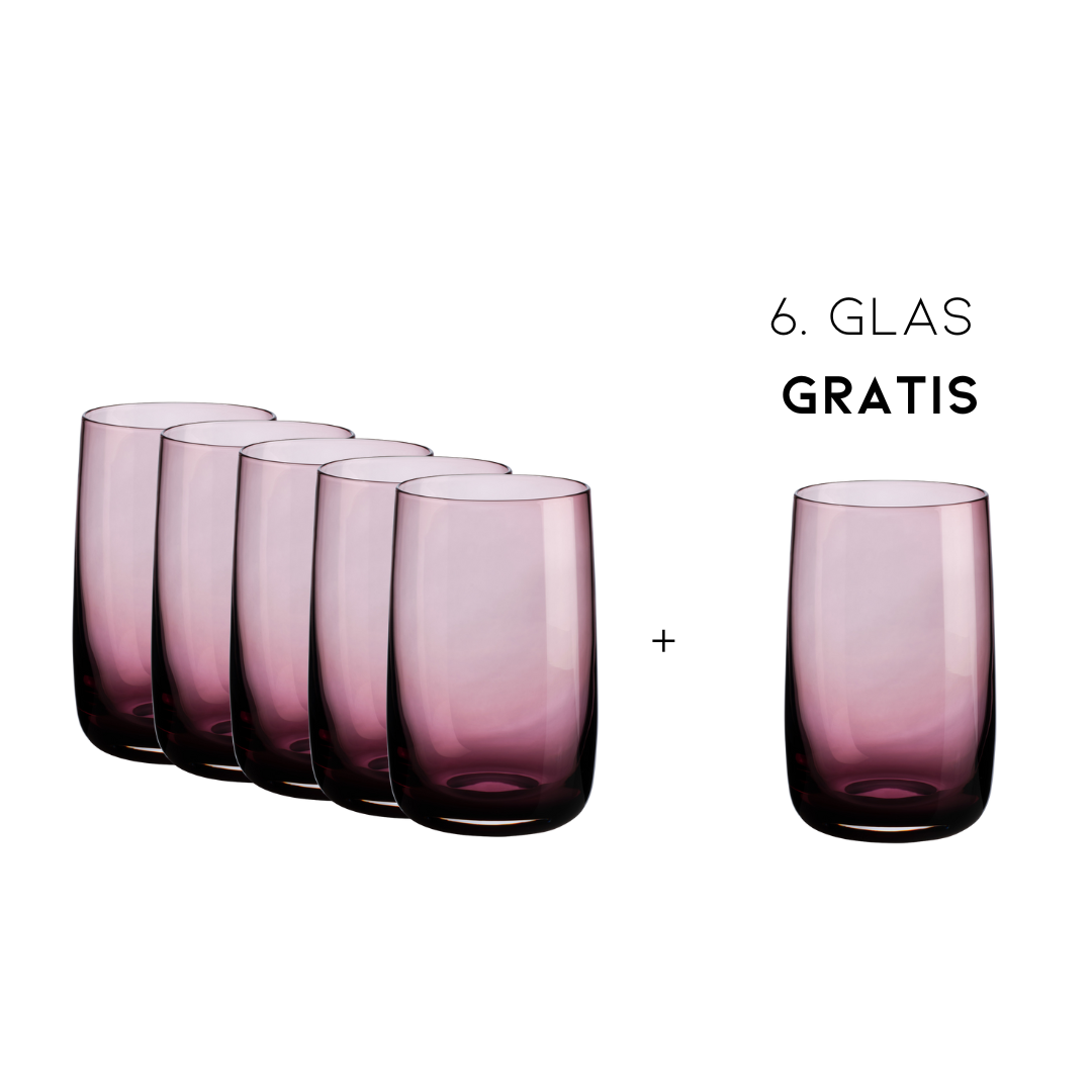 ASA Sarabi Longdrinkglas- berry 5+1 GRATIS