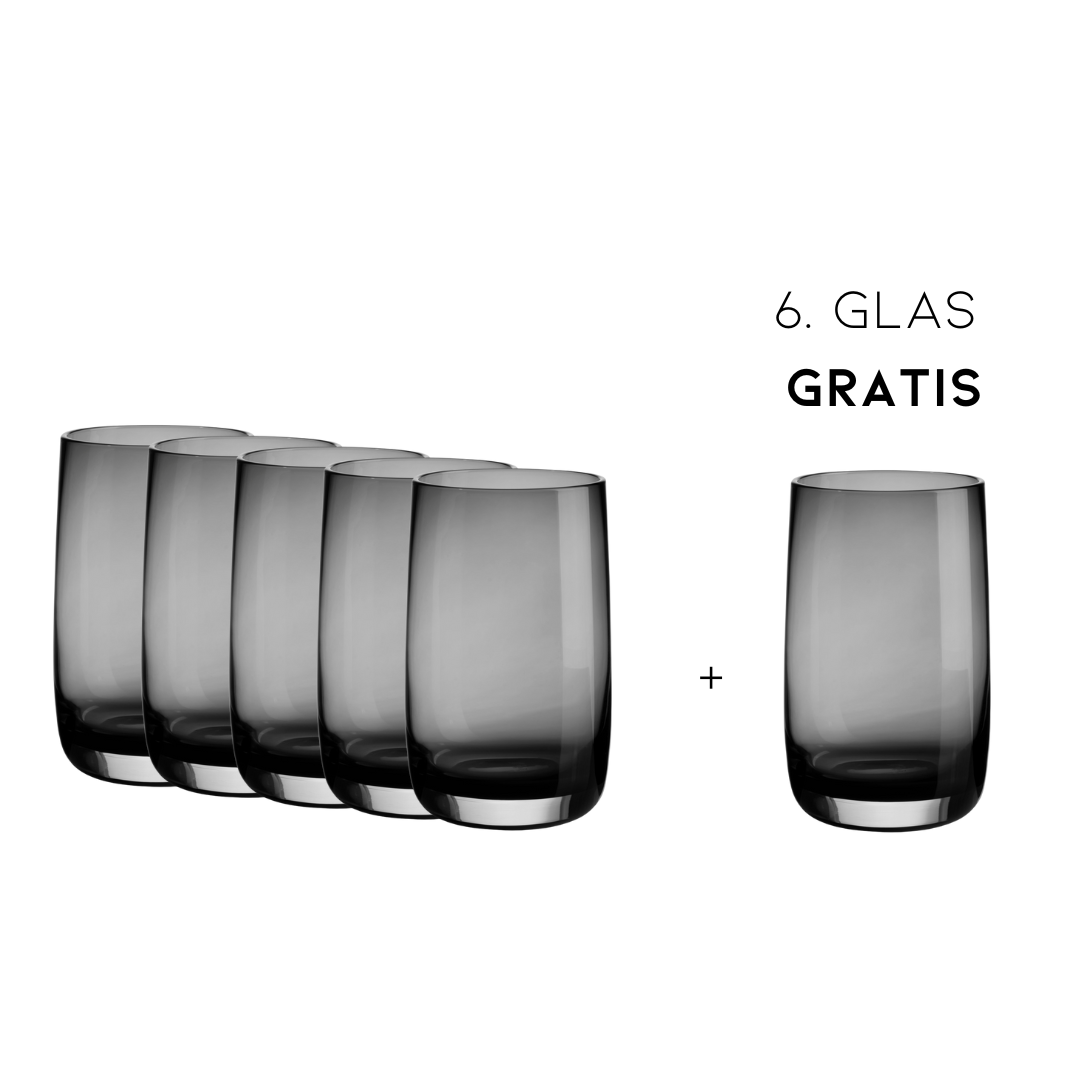 ASA Sarabi Longdrinkglas- grau 5+1 GRATIS