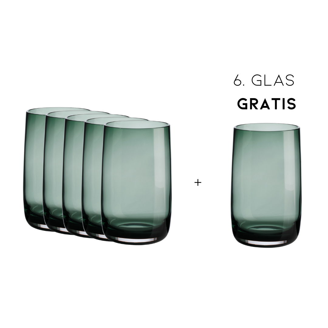 ASA Sarabi Longdrinkglas- grün 5+1 GRATIS