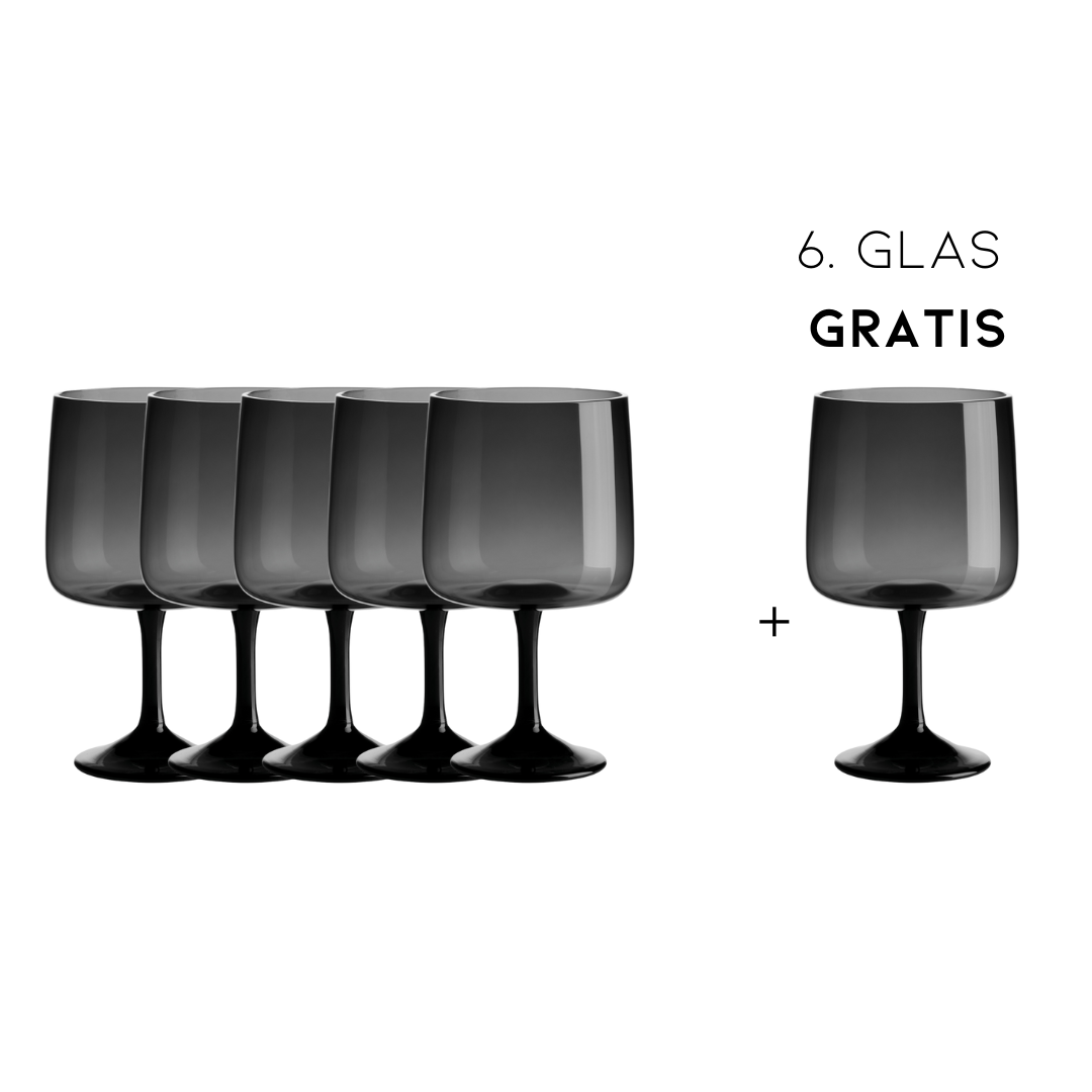 ASA Sarabi Stielglas- grau hoch 5+1 GRATIS