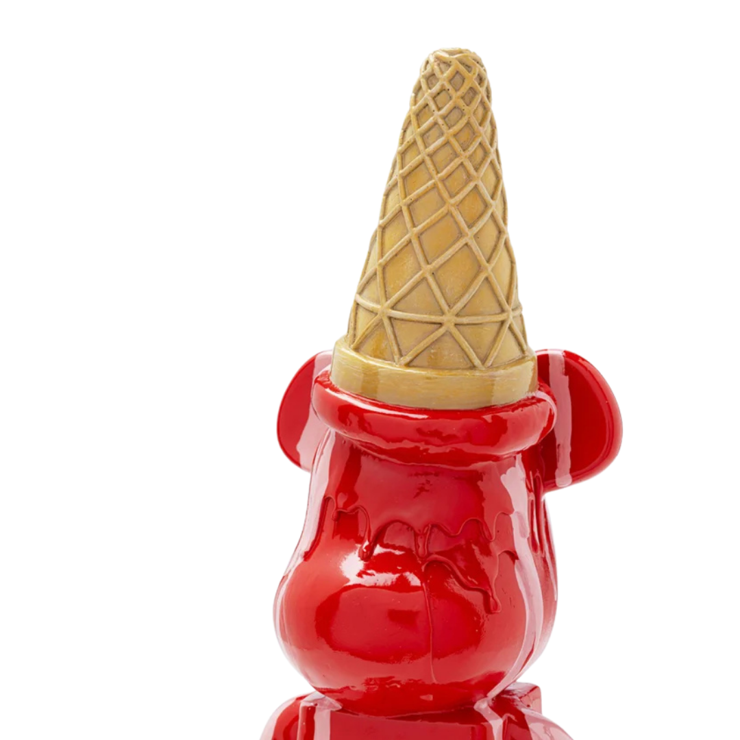 Deko Figur Gelato Bear Rot 40cm-KARE