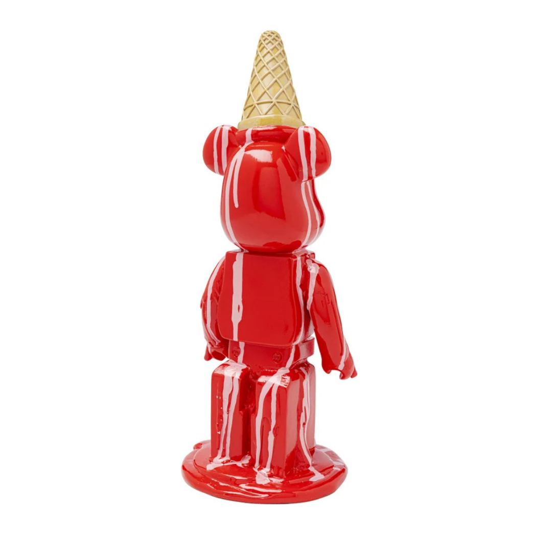 Deko Figur Gelato Bear Rot 40cm-KARE