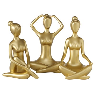 Dekofigur „Frau“ in Gold – handbemalt