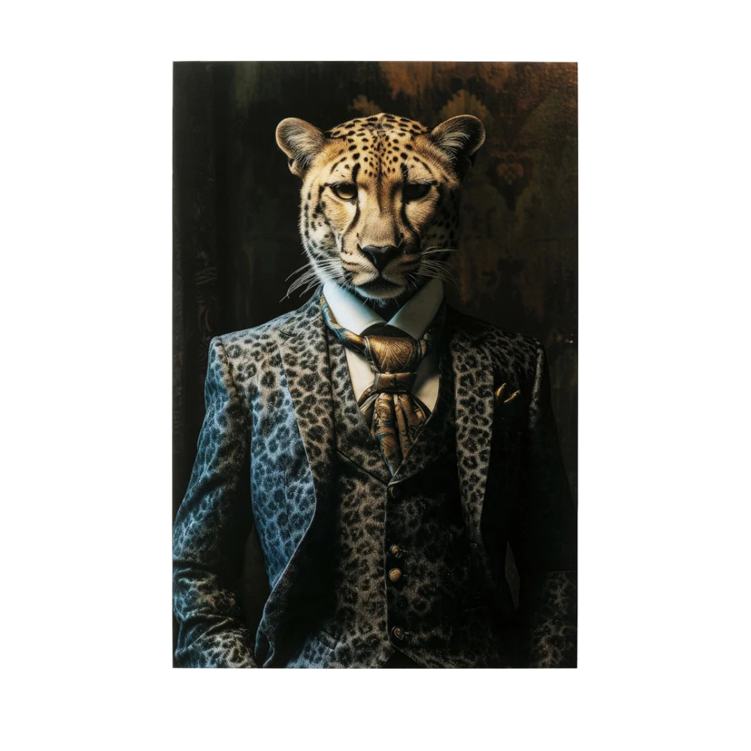 Glasbild Mister Leo 100x150cm