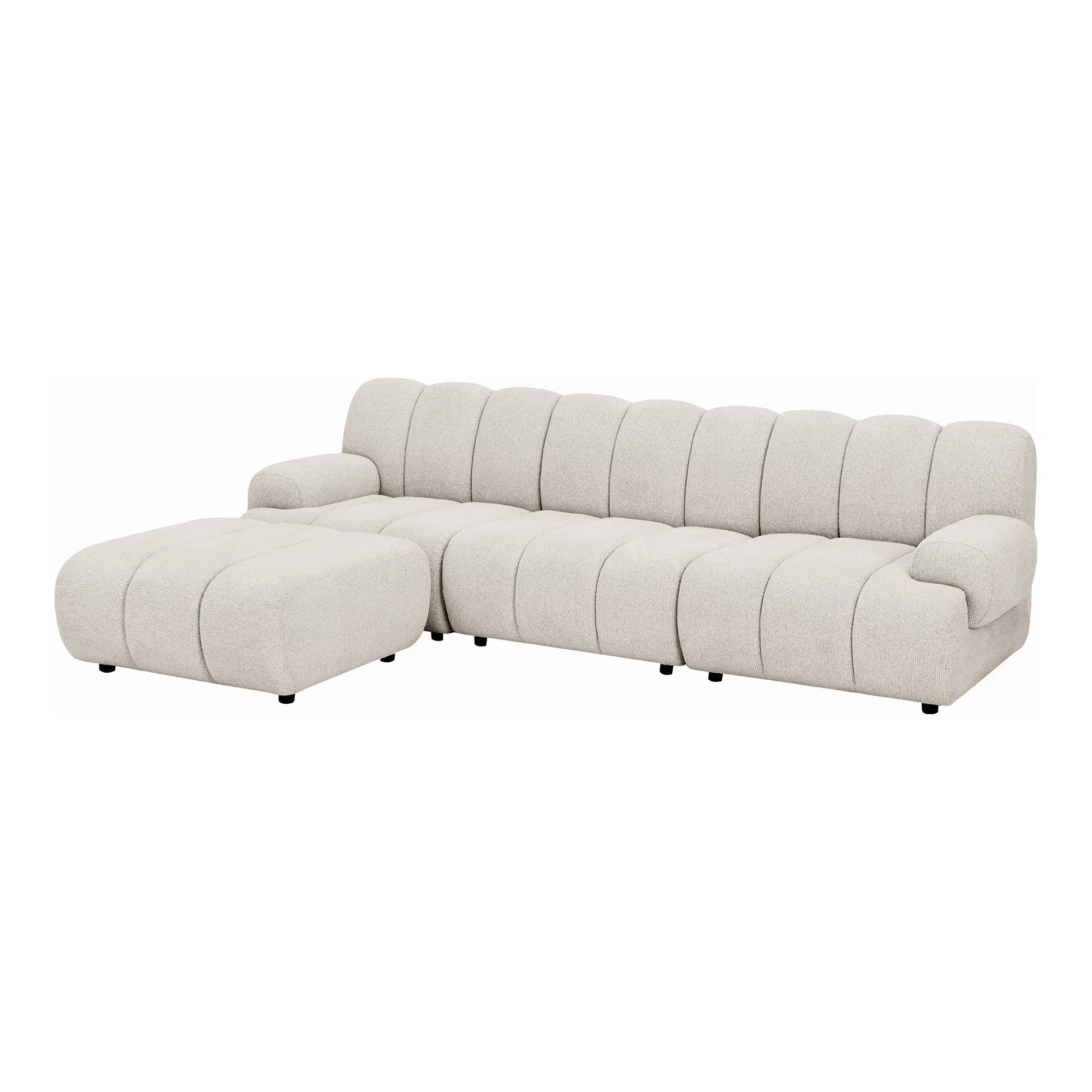 Taza 3.5 seater modular sofa w/pouf