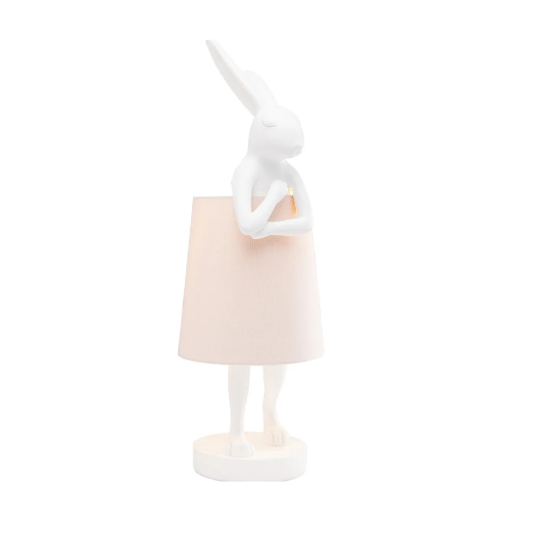 Tischleuchte Animal Rabbit Weiß/Rosa 68cm-KARE