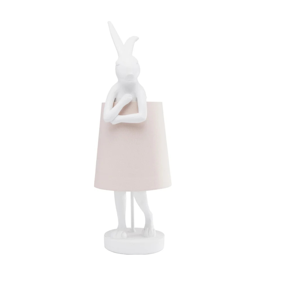 Tischleuchte Animal Rabbit Weiß/Rosa 68cm-KARE